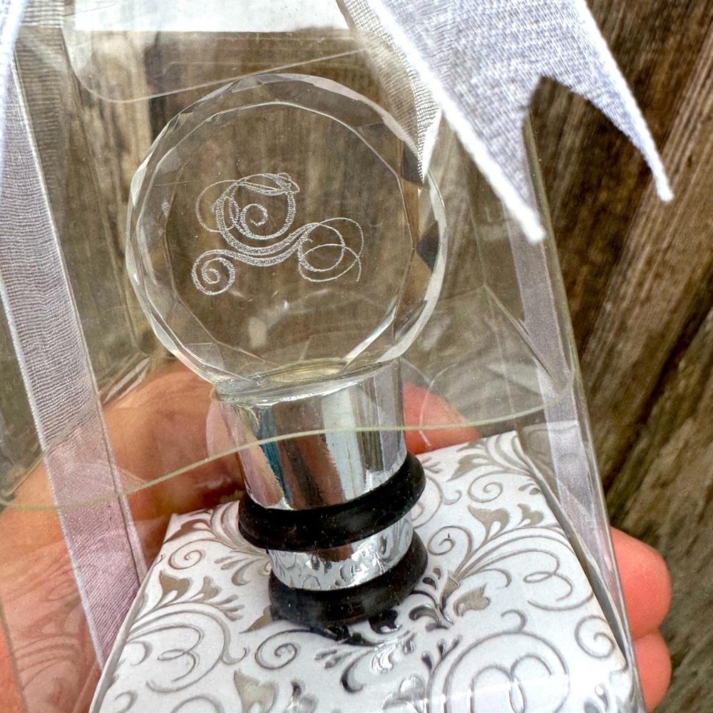 Wedding Disney Wine Bottle Stopper Fairytale Crystal Cinderella